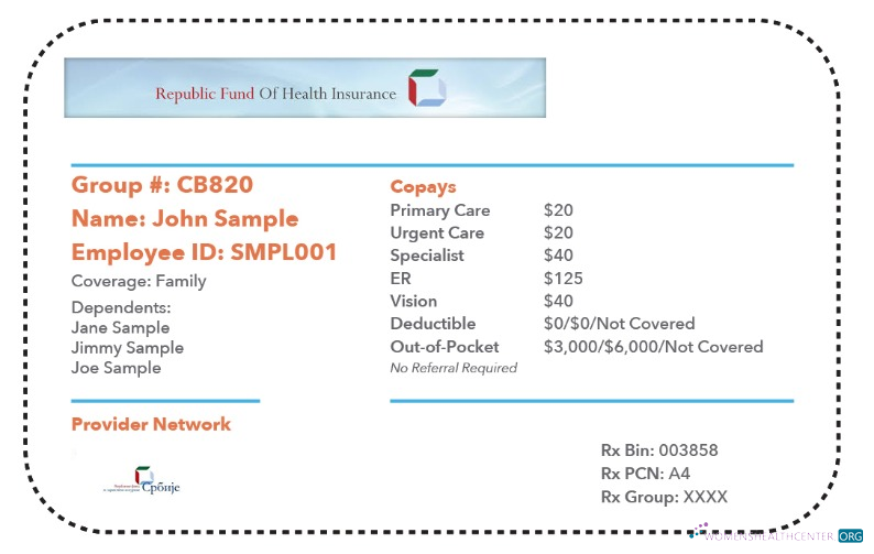 Download Serbia health insurance card Photoshop template